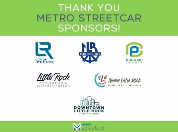 Photo of METRO Streetcar Sponsor Logos